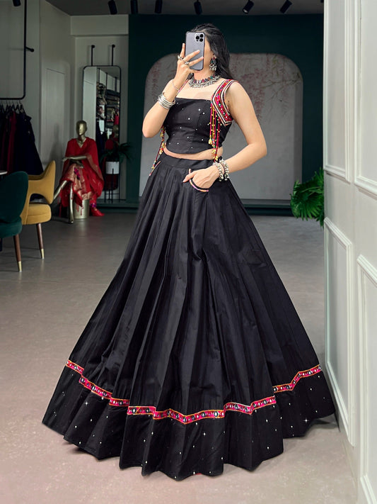 Black Mirror Work Lehenga Choli