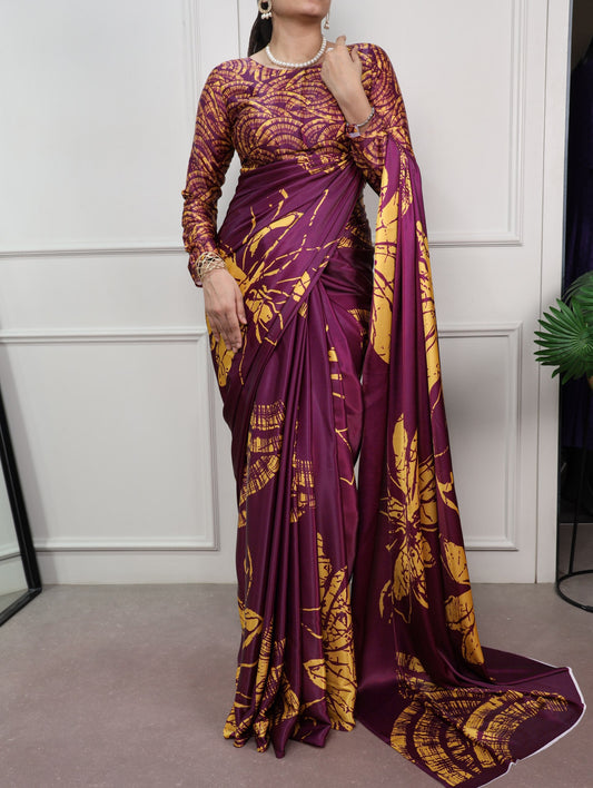 Satin Silk Smooth Shine Aur Elegant Prints
